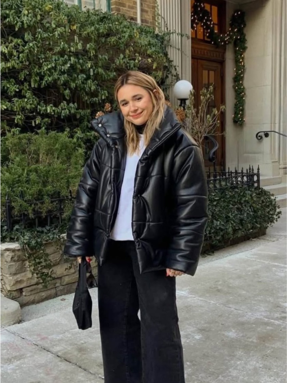 Nanushka Black Oversized Puffer Jacket